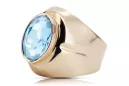 Ring Vintage Aquamarine Style Originálny vintage 14k Produkt s ružovým zlatom VRC296R